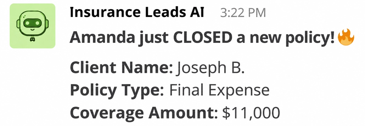 Illustrative lead notification example